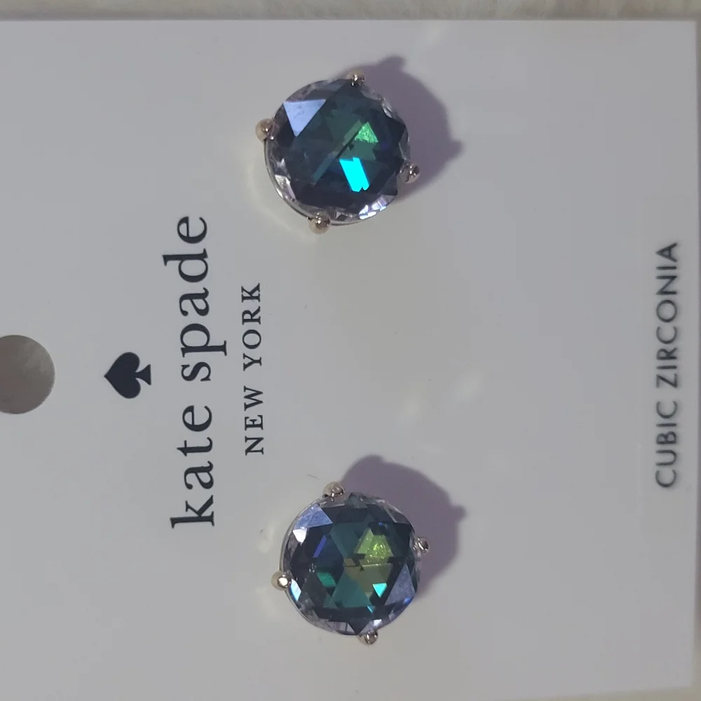 Kate Spade Blue Cubic Zirconia Earrings - Picture 2 of 4